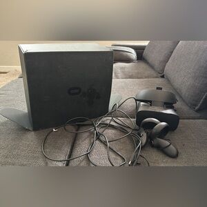 Black VR Headset with Controllers